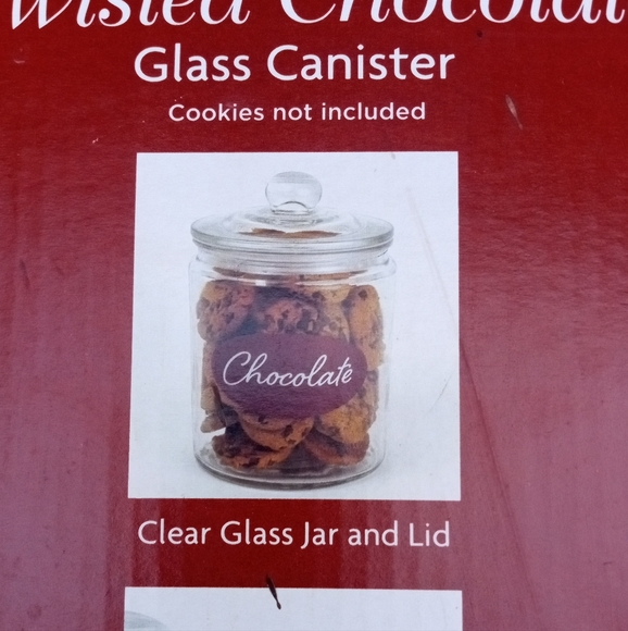 NIB Glass Canister Twisted Chocolate - Picture 4 of 10